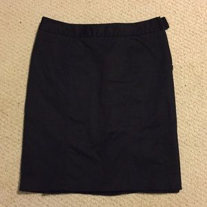 Black mid length pencil skirt